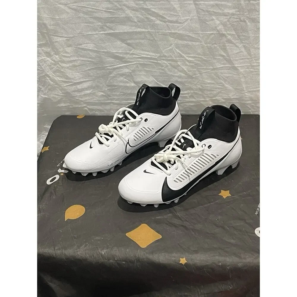 New Men’s 11.5 Nike Football Cleats White Black Vapor Edge Pro 360 2 FZ4267-100